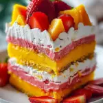 Strawberry Mango Split Cake - A Refreshing and Fruity Dessert