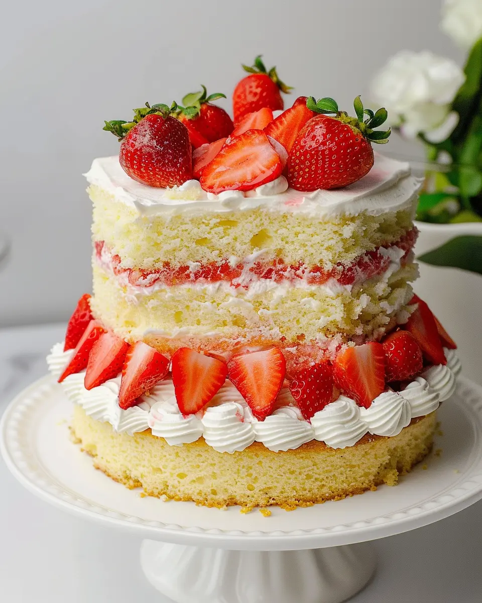 Strawberry Shortcake Layer Cake: The Best Homemade Delight