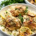 Slow Cooker Lemon Herb Chicken and Rice