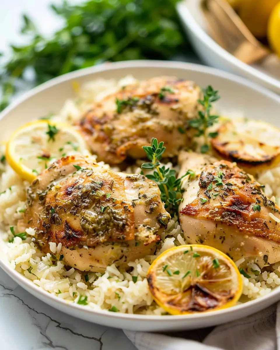 Slow Cooker Lemon Herb Chicken and Rice: Easy Family Delight