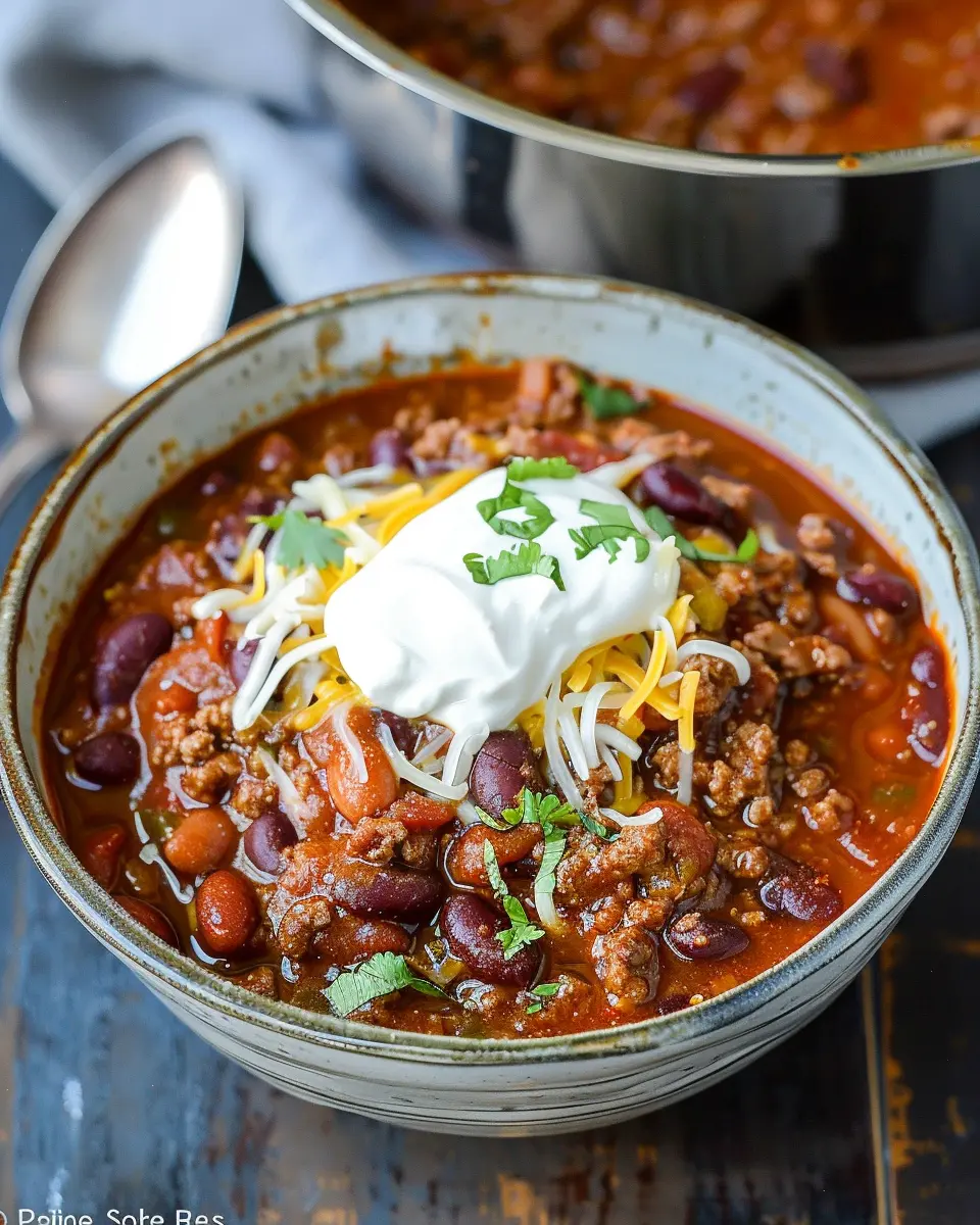 The Best Chili Recipe with Turkey Bacon and Chicken Ham Bliss