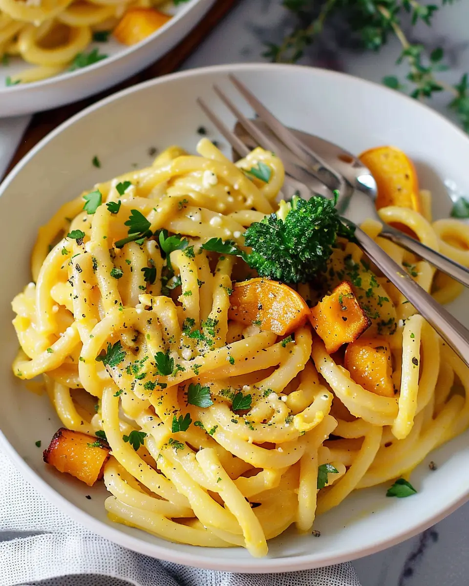 Butternut Squash Pasta: A Creamy and Healthy Delight with Turkey Bacon