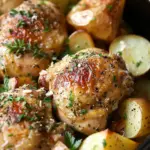 Garlic Parmesan Crockpot Chicken and Potatoes