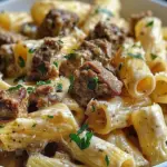 Creamy Parmesan Beef Rigatoni