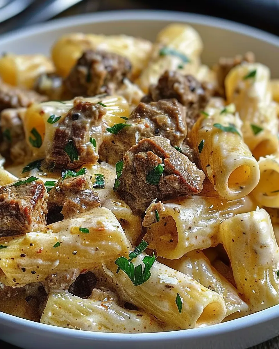 Creamy Parmesan Beef Rigatoni: A Comforting Family Favorite