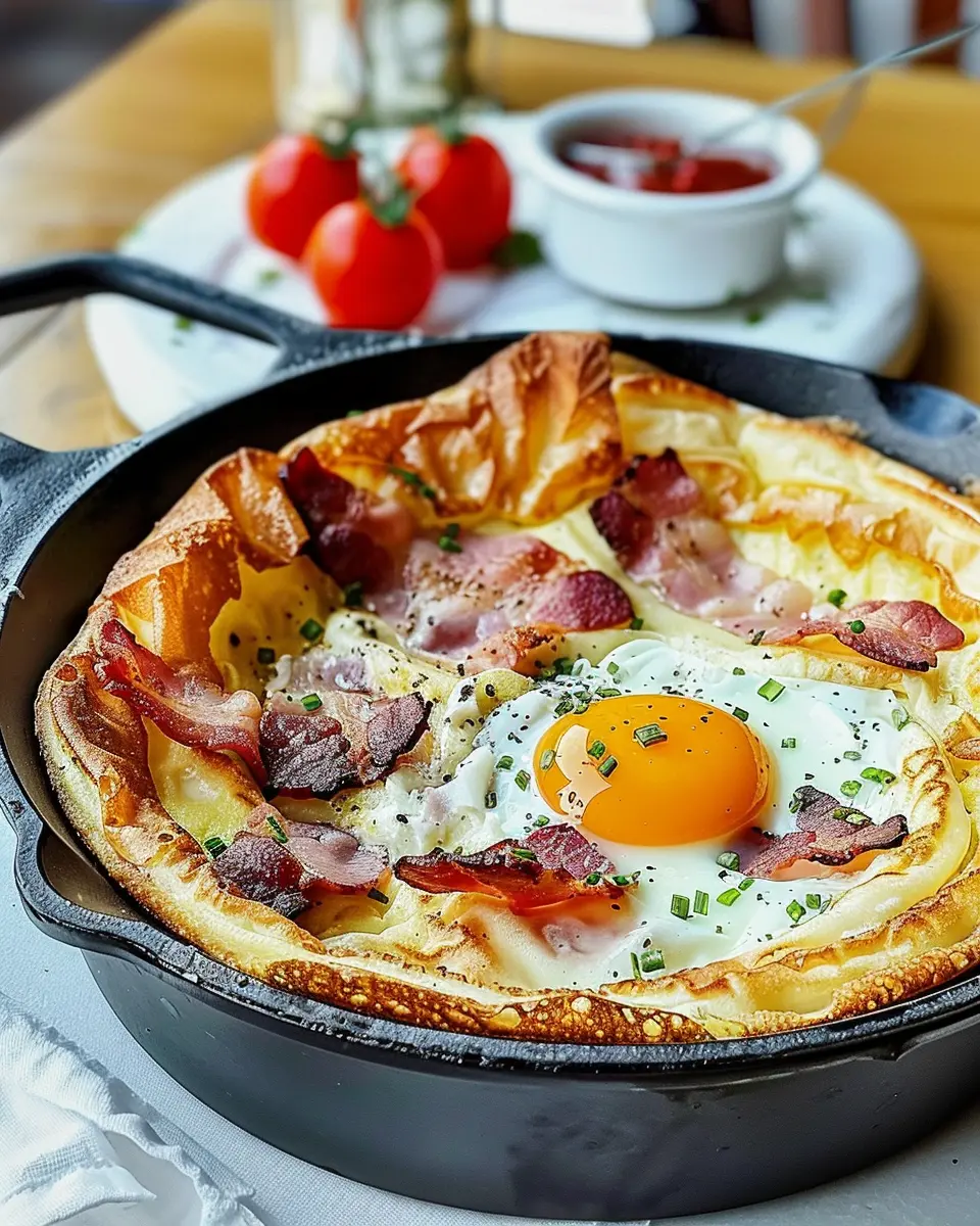 Bacon And Eggs Dutch Baby Pancake: An Indulgent Breakfast Treat