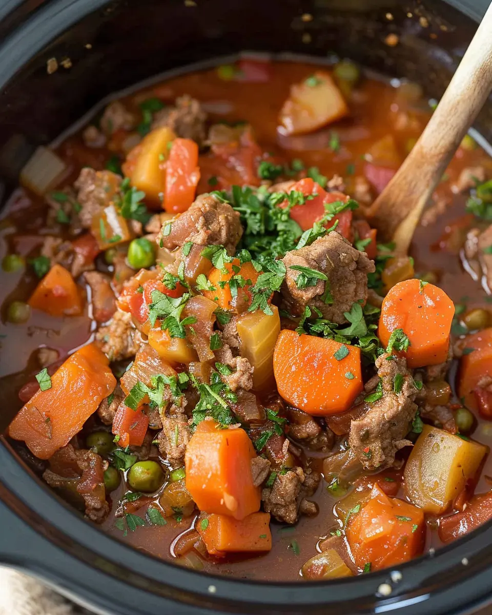Crock Pot Poor Man’s Stew: Cozy Comfort with Turkey Bacon and Beef