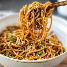 Asian Inspired Sesame Noodle: Easy Recipe with Turkey Bacon Delight