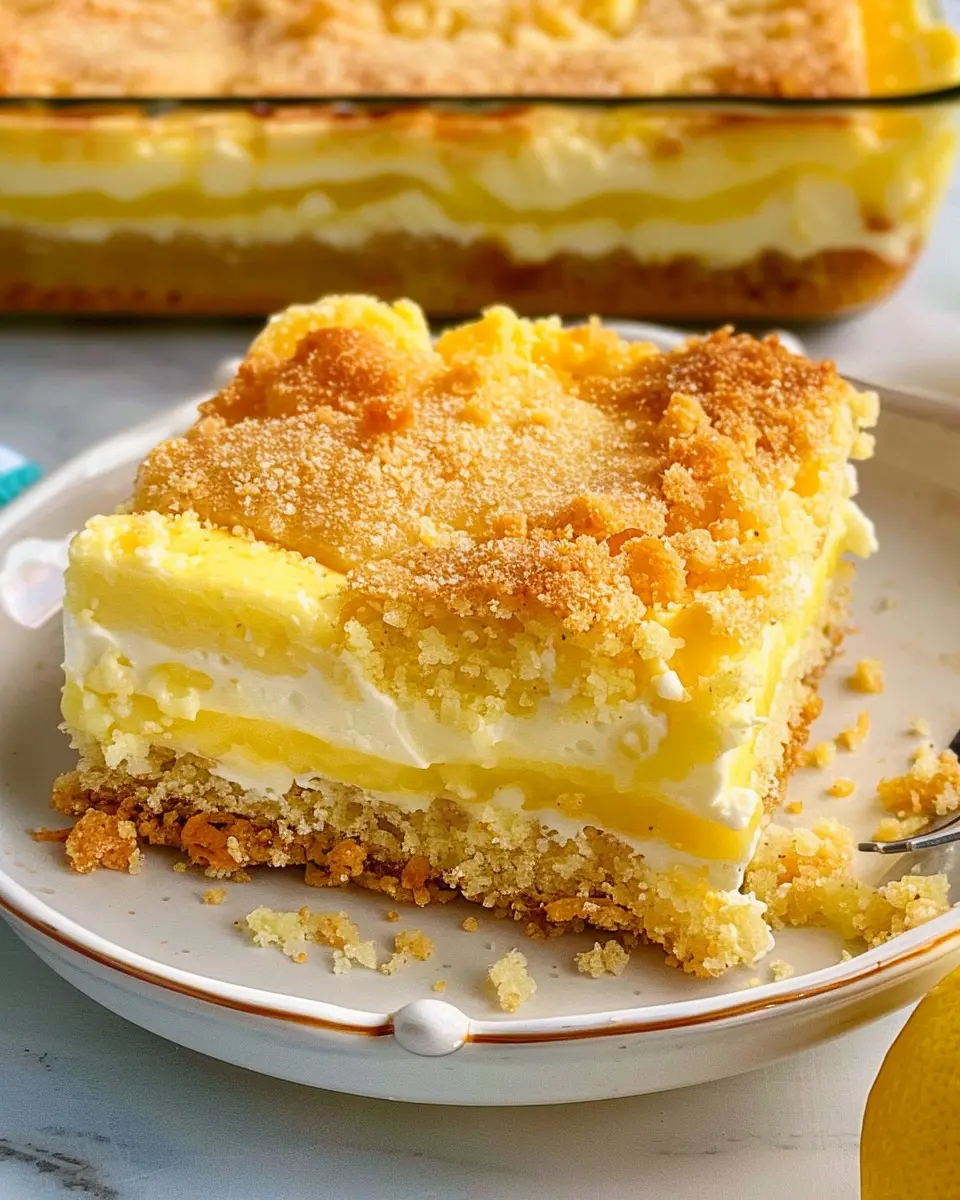 Lemon Cream Cheese Dump Cake Recipe: Easy and Delightfully Sweet