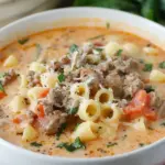 Creamy Parmesan Italian Sausage Ditalini Soup