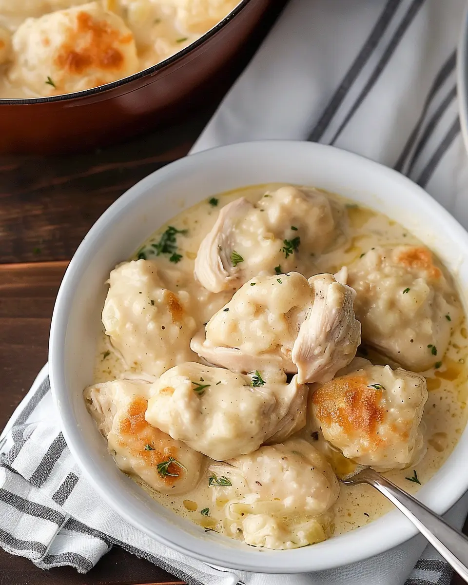 Easy Chicken and Dumplings: Comforting Cream of Chicken Delight