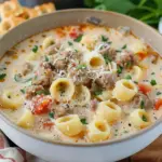 Creamy Parmesan Italian Sausage Ditalini Soup