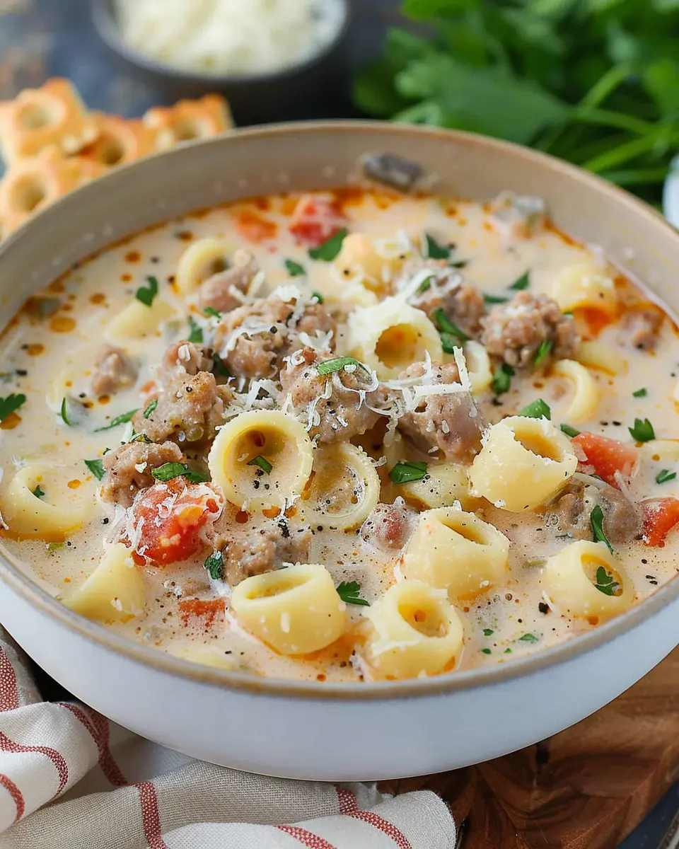 Creamy Parmesan Italian Sausage Ditalini Soup: A Cozy Delight