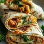 Cheesy Garlic Chicken Wraps