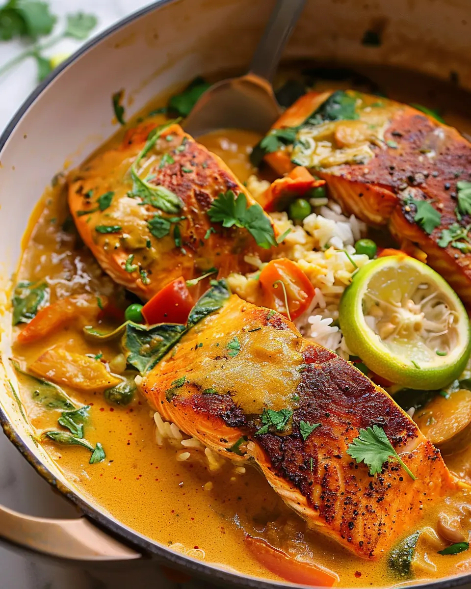 Caribbean Coconut Curry Salmon: A Juicy Twist on Tradition