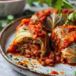 Lentil and Rice Stuffed Cabbage Rolls
