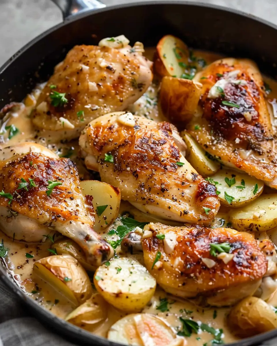 Slow Cooker Parmesan Garlic Chicken and Potatoes: Easy and Delicious