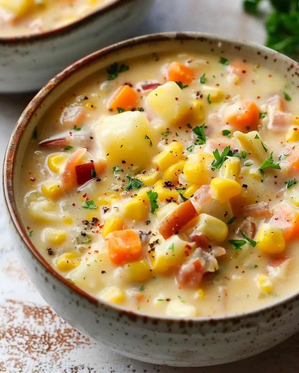 Creamy Corn Chowder Recipe: The Best Comfort Food with Turkey Bacon