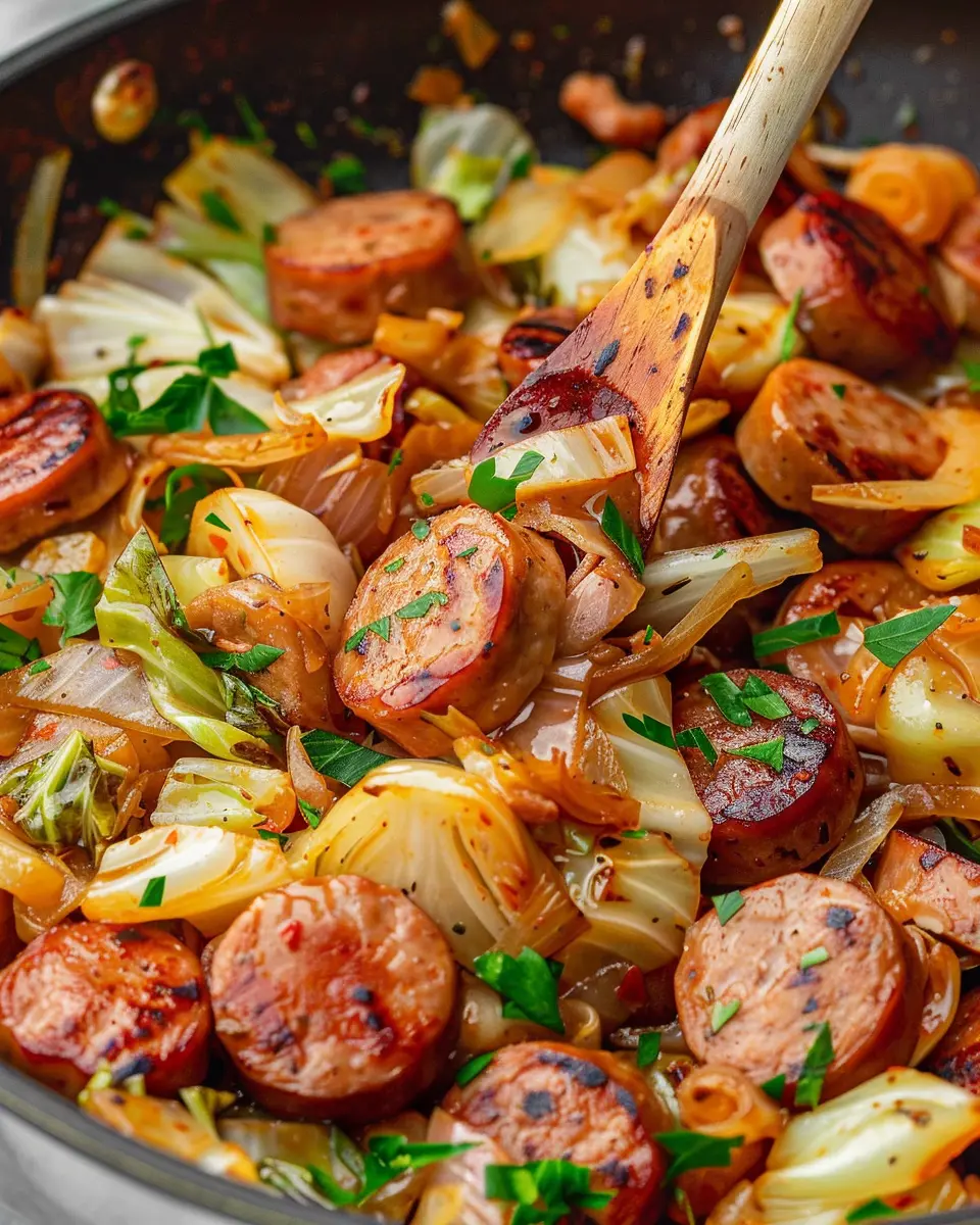 Sausage and Cabbage Stir Fry: Easy Healthy Comfort Food Delight