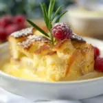 Custard Bread Pudding with Vanilla Sauce