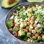 Chickpea Feta Avocado Salad