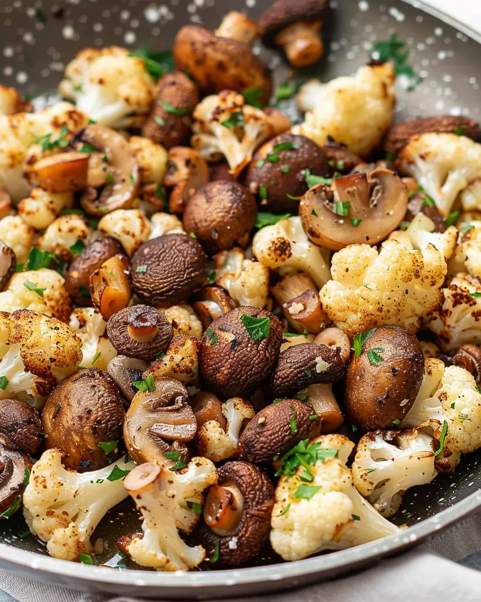 Garlic Mushrooms Cauliflower Skillet: Easy Comfort Food Delight