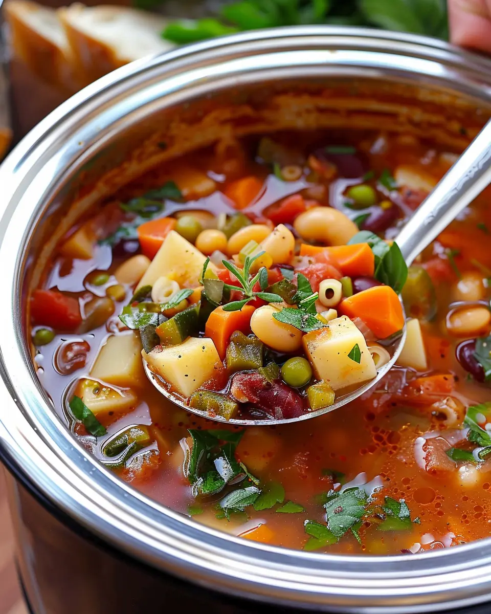 Crockpot Minestrone Soup: Easy, Hearty Meal with Turkey Bacon