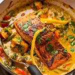 Caribbean Coconut Curry Salmon