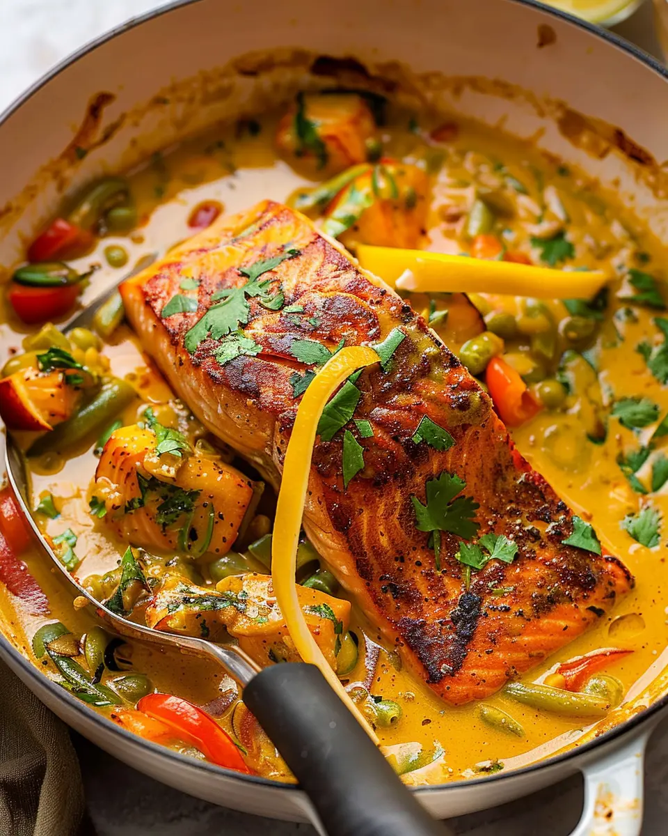 Caribbean Coconut Curry Salmon: Easy Recipe for Dinner Delights