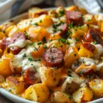 Cheesy Ranch Potatoes and Smoked Sausage