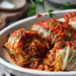 Lentil and Rice Stuffed Cabbage Rolls