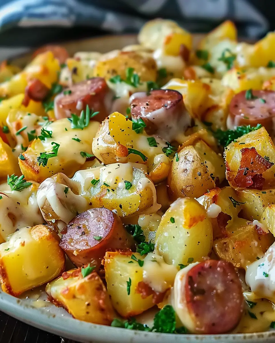 Cheesy Ranch Potatoes and Smoked Sausage: A Cozy Family Meal