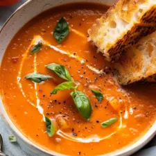 Best Homemade Tomato Soup Recipe with Savory Turkey Bacon Twist