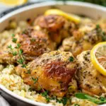 Slow Cooker Lemon Herb Chicken and Rice
