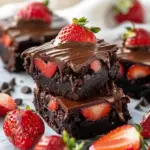Chocolate Covered Strawberry Brownies