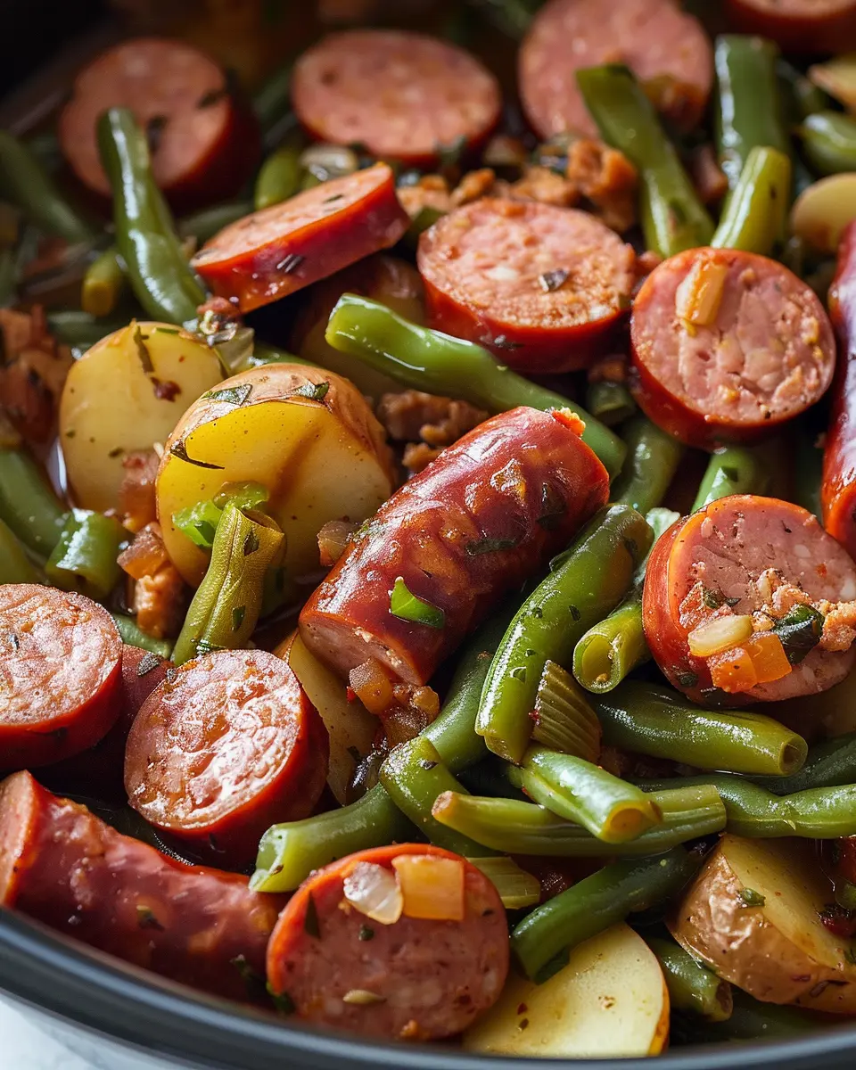 Crockpot Kielbasa and Green Beans: Easy Family Comfort Food