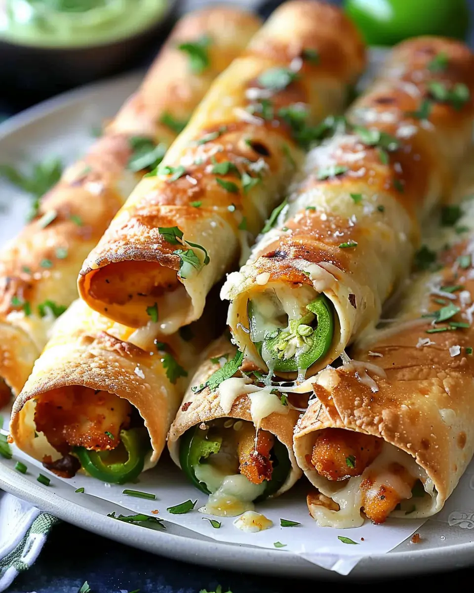 Crispy Jalapeño Popper Chicken Taquitos Recipe Delight That’s Easy to Prepare