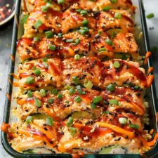 Easy Spicy Salmon Sushi Bake Recipe You'll Love in Minutes