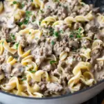 Creamy Ground Beef Stroganoff