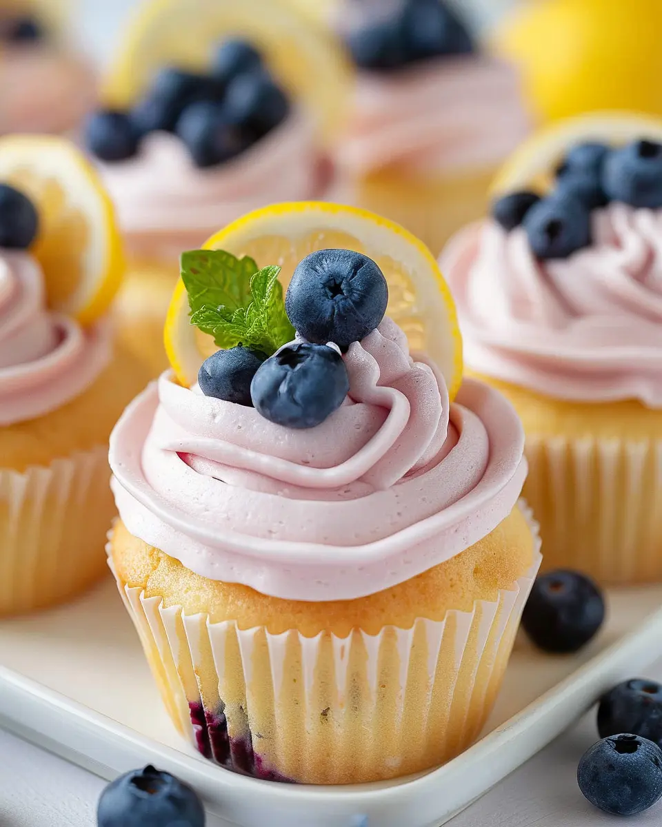 Lemon Cupcakes with Blueberry Buttercream: A Delightful Twist