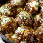 French Onion Meatballs with Savory Onion Sauce