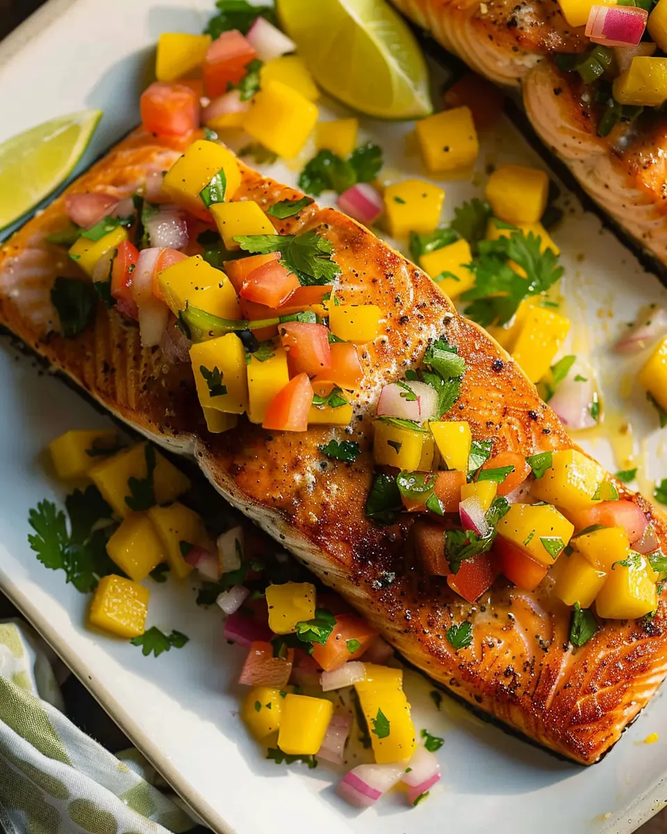 Salmon Recipe with Fresh Mango Salsa: A Juicy Delight for Dinner