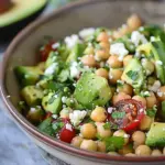 Chickpea Feta Avocado Salad