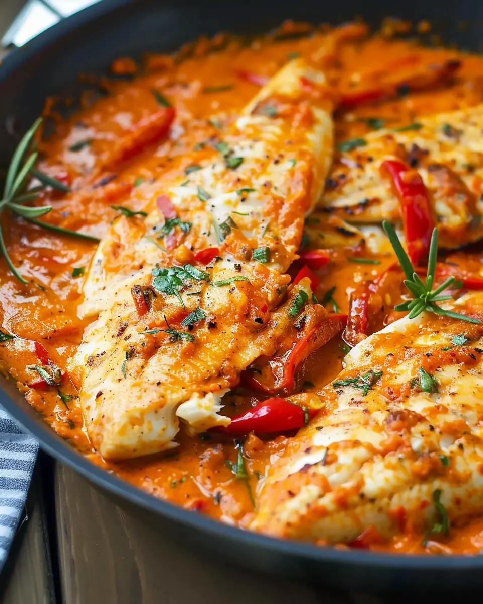Quick Tilapia in Roasted Pepper Sauce: Easy & Flavorful Dinner